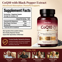 Capsules dures végétaliennes CoQ10 OEM 200 mg – Antioxydant pur et naturel pour la santé cardiovasculaire, l'énergie cellulaire et le soutien immunitaire – Sans OGM