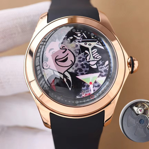 นาฬิกา Corum สำหรับผู้ชาย ขนาด 44 มม. ตัวเรือนเหล็กกล้า ระบบอัตโนมัติ กลไกจักรกล ดีไซน์ Big Bubble สไตล์ Magical Pop พร้อมโลโก้สั่งทำพิเศษ - Product Image 3