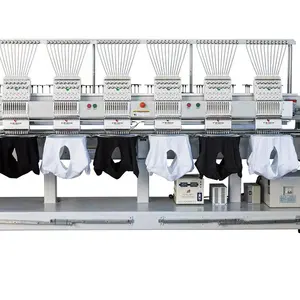 high effciency 6 heads tubular brother automatic embroidery machine flat computer embroidery machine