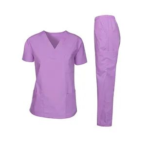 Conjunto de esfregador de enfermagem, uniforme de vestido para receptor de hospital