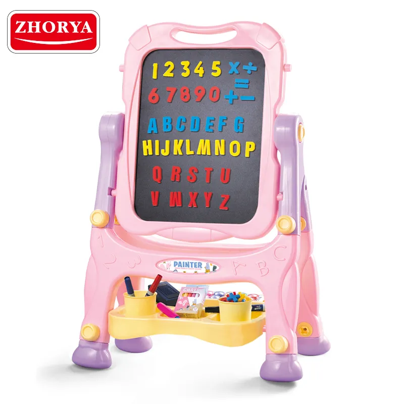 Yizhorya — Set de peinture magnétique pour enfants, réglable, multi-fonction, planche à dessin Double taille, avec accessoires