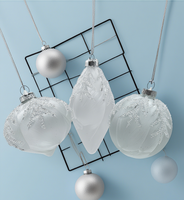Boule de Noël en verre de haute qualité, directement de l'usine, personnalisable, forme pendentif, peinte à la main, pour fêtes