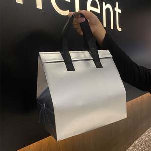 Sac isotherme en aluminium, petit format, pour boissons froides et chaudes, café, livraison de nourriture, jetable, argenté, isolé thermiquement - Product Image 2