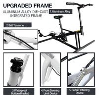 Vélo aquatique à pédales à plateau plat, 1 place, cadre en aluminium avec tapis flottant avant, hydrodynamique pour lac, portable, de Chine, Lumark
