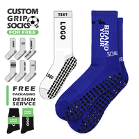 Chaussettes de football antidérapantes pour hommes, chaussettes de football personnalisées de marque, chaussettes de football à tube, chaussettes de football à fond en tissu éponge