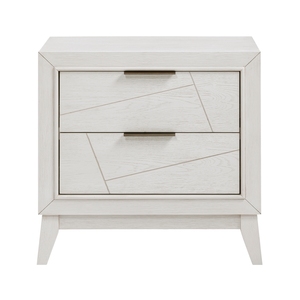 Comodino Bianco Antico con Cassetti, Arredamento Moderno per Camera da Letto, 1 Pezzo - Product Image 2
