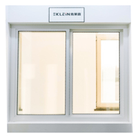 Ventana Moderna de PVC KLEIN, Marco de Doble Vidrio para Uso Residencial y Comercial
