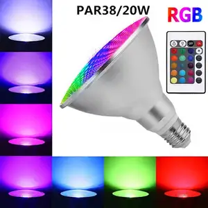 방수 15W LED Par30 Par38 전구 유리 110v 220v E27 PAR38 LED 조명 밝기 조절이 가능한 IP65 Par38 램프