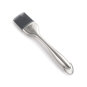 Pennello da cucina in silicone per grigliare e cucinare con manico e anello in acciaio inossidabile - Product Image 1