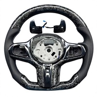 Volant de course en fibre de carbone à fond plat avec palettes de commande pour BM/W G20 G30 330i M340i 530i M550i 2019-2024