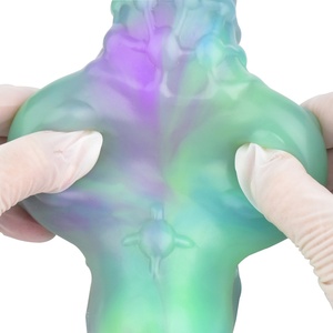 Dispositivo Masculino para Alargamiento de Pene con Anillo de Bloqueo de Semen, Dildo Hueco, Condón, para Coqueteo y Orgasmo, Diseño Lobo - Product Image 2