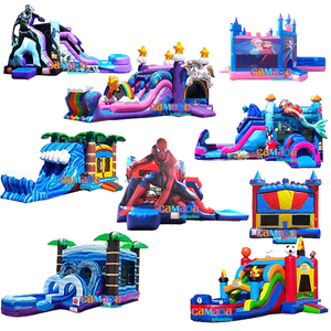 Castillo Inflable para Fiestas, Brincolín, Casa de Brinco, Tobogán Inflable de PVC para Exteriores - Product Image 1