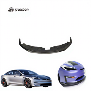 Nouveau kit carrosserie en carbone forgé de style V pour <span class=keywords><strong>Tesla</strong></span> <span class=keywords><strong>Model</strong></span> <span class=keywords><strong>S</strong></span> Plaid 2023-2025, lèvre avant - Product Image 1