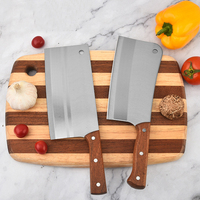 Vente chaude professionnel chinois 7 pouces robuste couperet à viande couteau de boucher avec manche en bois et couteau hachoir à désosser