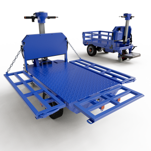 Carretilla Eléctrica de Plataforma Plana para Carga Pesada, Carretilla Eléctrica de Plataforma de Tres Ruedas, Carretilla Manual - Product Image 2