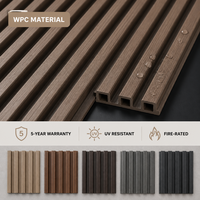 Panel Dinding Beralur WPC Tahan UV dan Tahan Api, Anti Air, Co-Extruded, Dekoratif untuk Interior & Eksterior Hotel