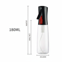 Vente en gros de flacons pulvérisateurs en PET rechargeables à brume fine continue de 80 ml, 100 ml, 180 ml pour le coiffage des cheveux, les nettoyants pour le visage, l'alcool, les cosmétiques