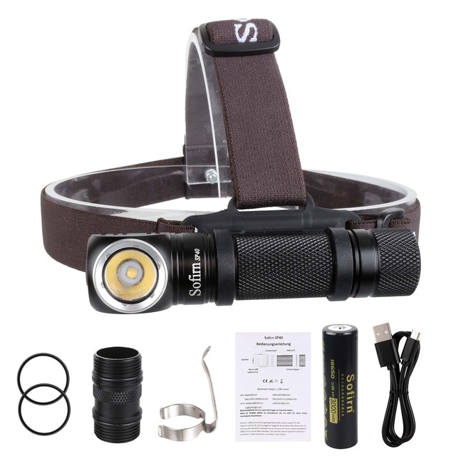 Sofirn Hot Selling SP40 Mini Headlight Portable High Low Beam 4 Modes LED High Quality Rechargeable USB Headlamp