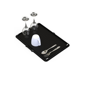 ชั้นวางจานกันลื่นสำหรับห้องครัว ขนาดใหญ่ ถาดพลาสติกสำหรับระบายน้ำ สำหรับอ่างล้างจานและเคาน์เตอร์ - Product Image 3