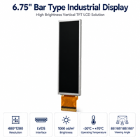 Pantalla Industrial de 6.75 Pulgadas, 480*1280, Tipo Barra, Módulo LCD TFT, Interfaz LVDS, 1000Nit, NV3051F IC, para Equipos de Automatización HMI
