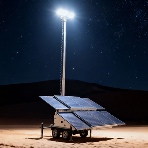 Remolque con paneles solares <span class=keywords><strong>de</strong></span> alta potencia, cámara inalámbrica y luz LED para sitios <span class=keywords><strong>de</strong></span> <span class=keywords><strong>trabajo</strong></span> al aire libre - Product Image 4