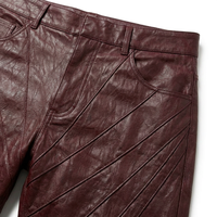 XUCHANG OEM, logo personnalisé, fabricant de haute qualité, streetwear, jeans en denim ciré effet cuir 100% coton, pour hommes