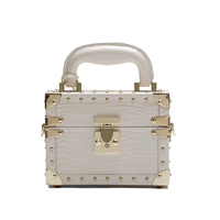 Mini-coffret à bijoux rectangulaire fait main pour femme, sac à main mini-coffret fait main