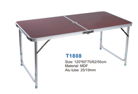 Table de camping pliante de pique-nique en aluminium réglable en aluminium pour l'intérieur ultraléger léger pour le camping, 120cm