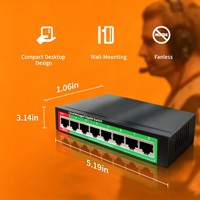 Switch réseau intelligent Gigabit 8 ports alimenté par PD, Full-Duplex/Half-Duplex, gestion APP/Web Cloud, VLAN QoS pour la restauration et le commerce de détail
