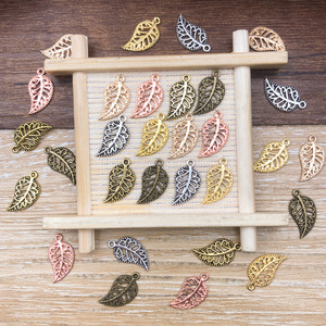 จี้รูปใบไม้ โลหะผสมสังกะสี ลายใบไม้โปร่ง สำหรับทำเครื่องประดับ DIY  ตกแต่งด้วยสีเงินโบราณ ทอง โรสโกลด์ และสีบรอนซ์ - Product Image 4