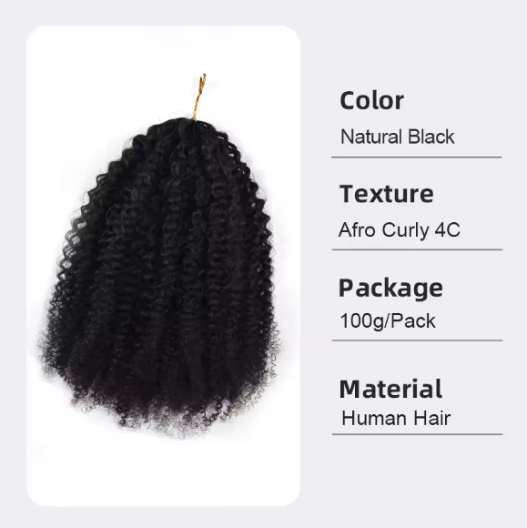 Afro crépus bouclés