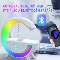 Lampe de nuit LED en forme de G avec haut-parleur Bluetooth 15W, lampe musicale sans fil, réveil, diffuseur intelligent en forme de goutte d'eau, humidificateur, usine de moules