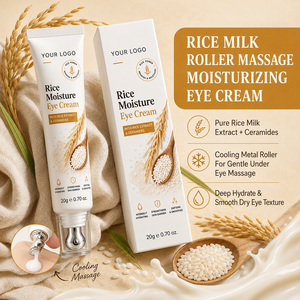Crema Contorno de Ojos Refrescante con Rodillo Metálico, Nutre los Ojos Cansados, Retiene la Humedad, Reduce las Arrugas, con Extracto de Arroz y Ceramida - Product Image 6