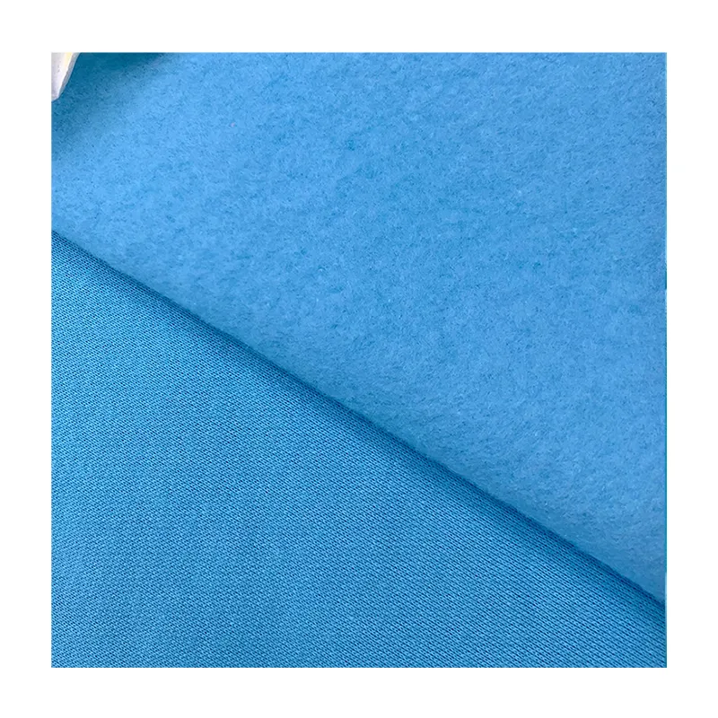 Factory Supplier Cheap Price Poly Cotton Striped Fleece 400gsm French Terry Fabric Manufacturer