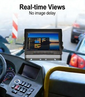 Kamera Mundur Mobil Layar Sentuh Warna 10 Inci AI, Perekam DVR Pemantauan 360 Derajat 8 Kanal, Kamera Truk untuk Bus/Trailer/RV