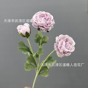 Fleurs artificielles Jinxi, arrangement de fleurs en soie violettes et blanches, 10 cm-30 cm, accessoires de mariage en plein air, décoration pour la photographie - Product Image 3