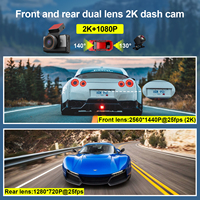 Nueva cámara de salpicadero Wifi Gps 2K 4G tarjeta Sim coche Dvr coche caja negra lente dual delantera y trasera Wifi Gps 2K Dashcam 4G 2K cámara de salpicadero