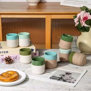 แก้วกาแฟเอสเพรสโซเซรามิกสั่งทำจากโรงงาน ขนาด 150 มล. สีสันสดใส เหมาะสำหรับเป็นของขวัญทางธุรกิจ แก้วลาเต้และแก้วน้ำชาสำหรับจิบชายามบ่าย แก้วมัคสำหรับอาหารเช้า - Product Image 1