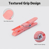 Lot de 20 pinces à linge robustes en plastique antirouille avec ressort en acier pour usage extérieur, cuisine, armoire, séchage du linge, écologiques