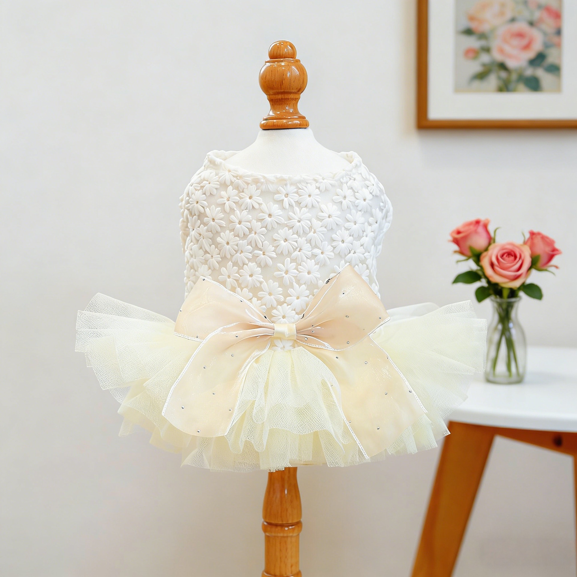 Robe de mariée sur le thème de la forêt
