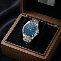 2026 Neue Mode Analog Luxus Herren Business-Kleiduhr Wasserdichte Herren-Armbanduhr aus Edelstahl mit Glaszeiger – Heiß begehrt
