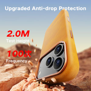 Funda Protectora de Cuero Genuino para 17 Plus con Borde Elevado para Protección de la Lente de la Cámara, Forro Suave y Anti-Caídas - Product Image 6