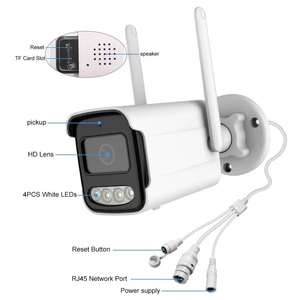 3MP an ninh giám sát wifi không dây đầy đủ màu sắc IP Bullet mạng Máy ảnh CCTV tuya thông minh máy ảnh ngoài trời Đối với trang chủ - Product Image 4