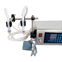 Machine de remplissage de liquides pour bouteilles GFK-280 à double tête semi-automatique 5-3500 ml avec contrôle numérique pour eau, jus, lait