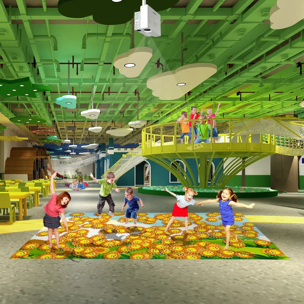 Système de projecteur de sol interactif pour enfants, jeu gratuit, avec différents jeux, central