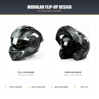 Casque de moto modulable certifié DOT, double visière, coque ABS, logo personnalisé, fabrication OEM, vente en gros, approvisionnement en vrac