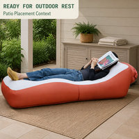 Canapé gonflable en polyester pliable, chaise longue portable, siège individuel pour salon, camping, plage