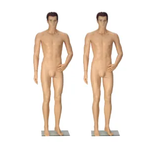 Wholesale Full-body Makeup Male Mannequin Fashion Standing Dummy Plastic Lifelike Male Model For Clothes Windows Display