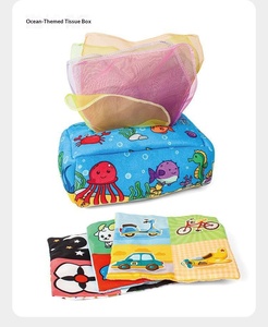 Jouets pour bébés, boîte à mouchoirs résistante aux déchirures, apprentissage de la manipulation des mouchoirs, exercice des mains, <span class=keywords><strong>livre</strong></span> en tissu pour l'éducation précoce, unisexe, 3-6 mois - Product Image 5