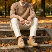 Chaussures décontractées en daim véritable à logo personnalisé, coupe basse, pour la marche et le skateboard, vente en gros d'usine pour hommes